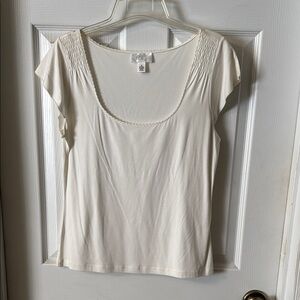 White Cap Sleeve Blouse